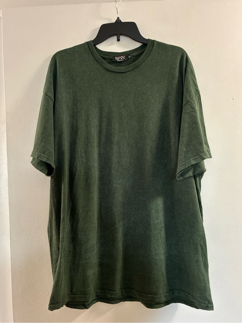 Boohoo Men's Dark Green Crewneck‎ Short Sleeve Tee